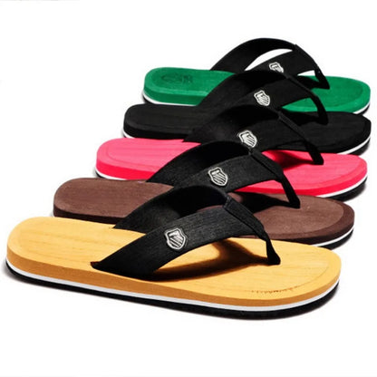 Men Flip Flops Beach Sandals Summer Slippers Non-Slip Casual Flat Shoes 2024 Slippers Indoor House Shoes For Men Outdoor Slides