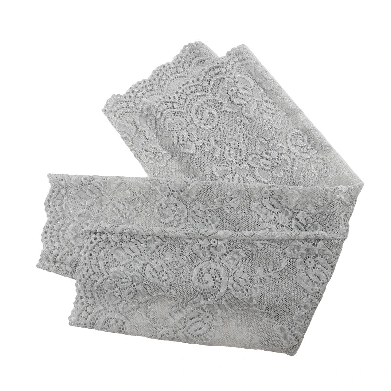 Women Summer Ice Silk Lace Arm Sleeve Elastic Sleeve Driving Gloves Black White Long Fingerless Mittens Sunscreen Gloves