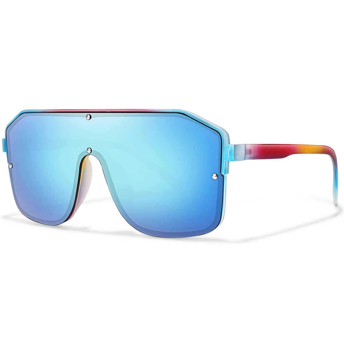 Rivet Lens Fishing Sunglasses for Men and Women Fashion Casual Oversize Goggles with UV Protection for Hiking Golf, Beach