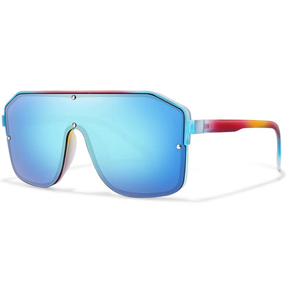 Rivet Lens Fishing Sunglasses for Men and Women Fashion Casual Oversize Goggles with UV Protection for Hiking Golf, Beach