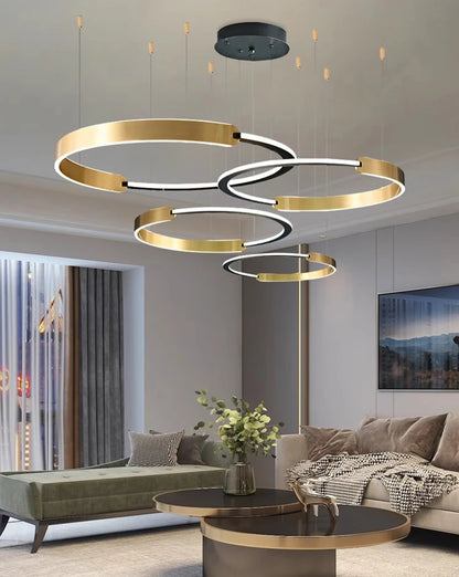 Modern rings long Pendant lights led Chandeliers for living room 2023 indoor lighting Ceiling lamp interior lighting Chandeliers