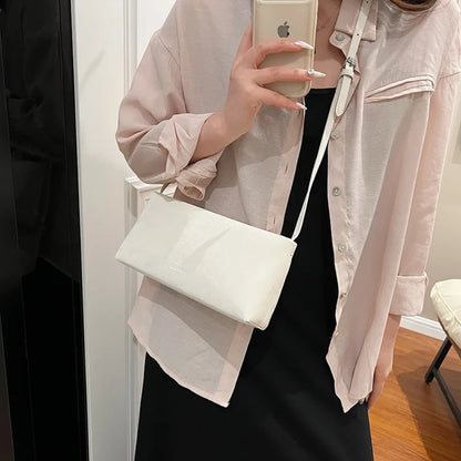 AMYMANG Women Small PU Leather Design Square Underarm Shoulder Bag 2026 New Trendy Crossbody Bag Female Handbags and Purses