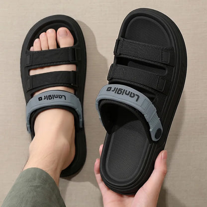 Men's Slippers Summer EVA Non-slip Soft Platform Slides Sandals Indoor Outdoor Walking Beach Shoes Flip Flops Casual Mens Shoes
