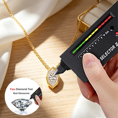 3CT Marquise Cut Moissanite Diamond Pendants Necklace for Women Lab Diamond 925 Sterling Silver Plated 18k Gold Jewelry Gifts