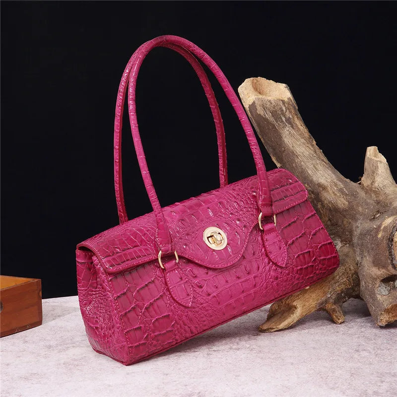 XMESSUN New Crocodile Pattern Handbag Bags for Women 2026 Fashion Designer Luxury Vintage Lady PU Leather Shoulder Crossbody Bag