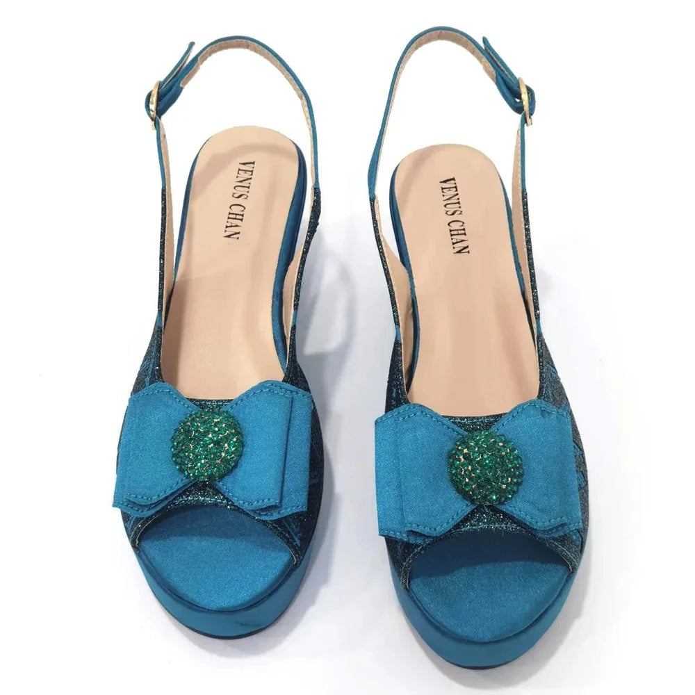 Sandals Woman Summer 2024 New Arrival Specially Designed Black African Women's Round Toe High Heels Suitable for Wedding Party
