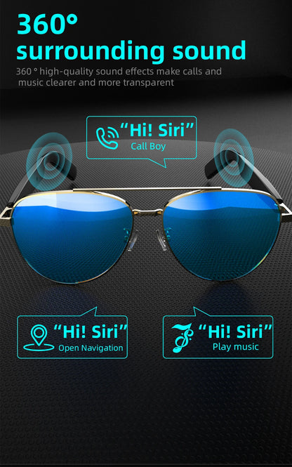 Smart Wireless Bluetooth Glasses Fashion Anti-Blue Light Glasses Multi-functional Music Playback Phone Answering Touch Operation