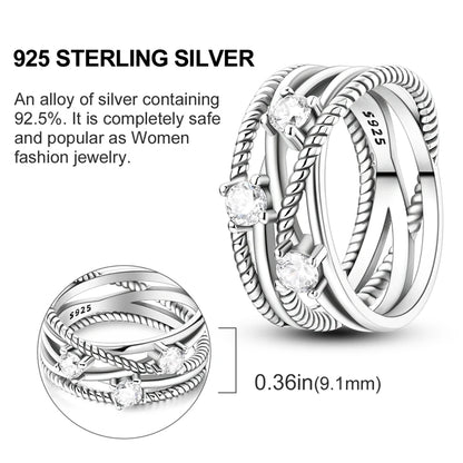 Original 925 Sterling Silver Ring Colorful Diamonds Cubic Zircon Finger Ring For Women Jewelry Wedding Engagement Birthday Gift
