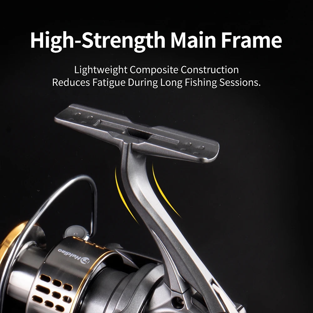 Huidiao ZA All-Purpose Spinning Reel 2000-7000 Fishing Reel 16kg Max Drag 5.2:1 Metal Spool/Handle for Freshwater Saltwater