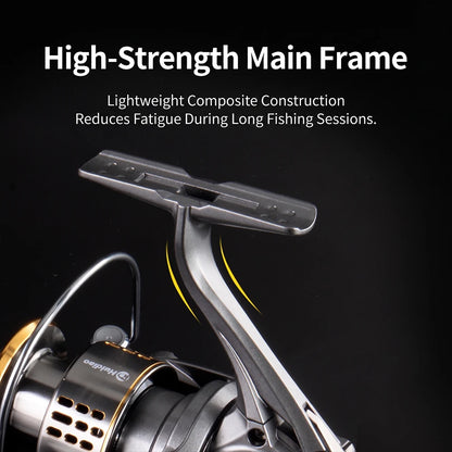 Huidiao ZA All-Purpose Spinning Reel 2000-7000 Fishing Reel 16kg Max Drag 5.2:1 Metal Spool/Handle for Freshwater Saltwater