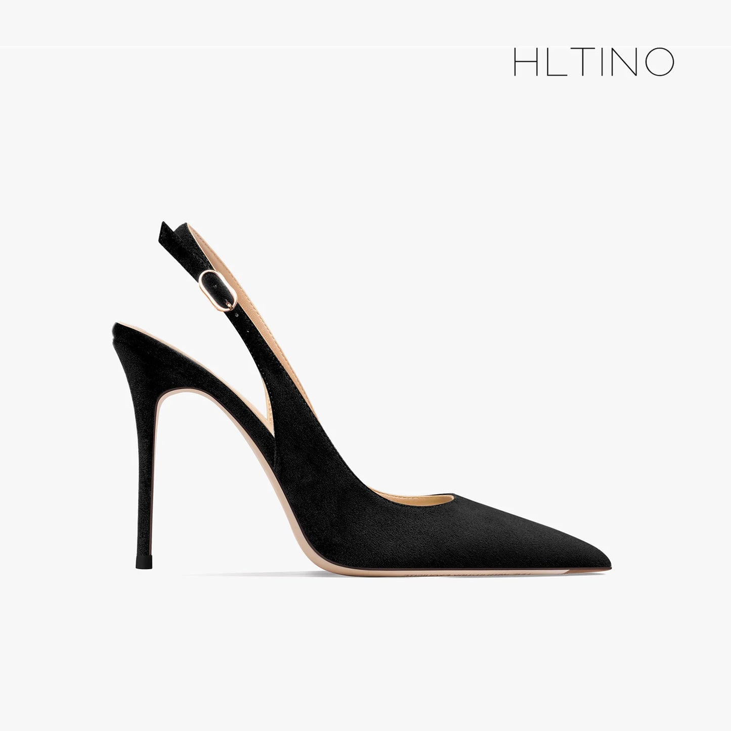 Women's Heeled Sandals New Black Suede Pointed Toe Stiletto Pumps Luxury Gladiator High Heels Elegant Sexy Party Wedding Shoes
