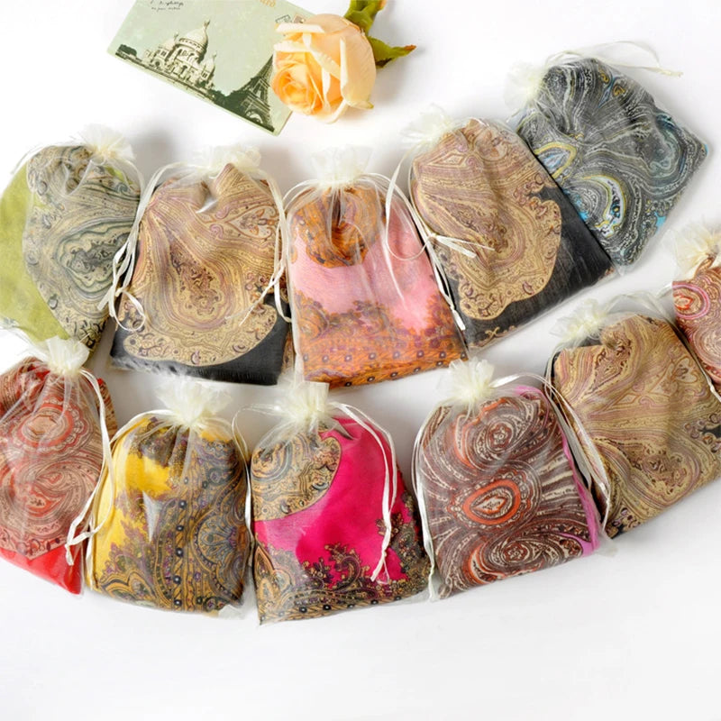 〔YS1〕Summer Sun Protection Chiffon Printed Scarf  Scarf Polyester Shawls For Women Beach Silk Variable Decorative Shawl
