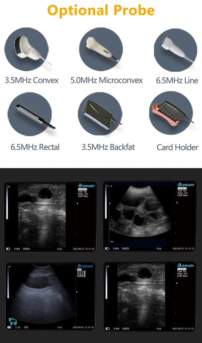 Portable Veterinary Ultrasound Scanner Vet B-Ultra Pregnancy Machine Handheld (B, BB, 4B, B+M, M) for Pig Sheep Cattle Horse Dog