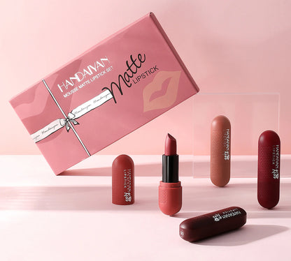 6 Colors Matte Lipstick Set for Women Long Lasting Velvet Texture Non-Drying Radio Tube Makeup Lipsticks Set Gift Box Included