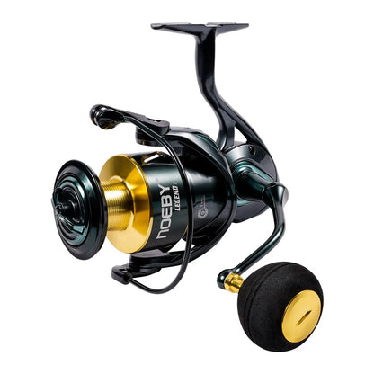 Noeby Aluminum Spinning Fishing Reel 2500 3000 4000 5000 6000 Series Zinc Alloy Gear 5.2:1 Ratio Sea Spool Max Drag 18-25kg Reel