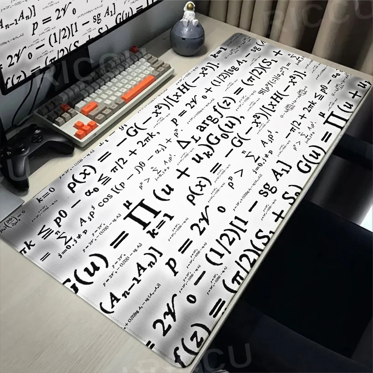 Black Mousepad E=mc2 Formula Science Mouse Pad Math Desk Pad Extended PC Keyboard Mats Large XXL Gamer Mousepad Desk accessories