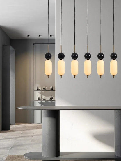 Stone Led Pendant Lights for Hotel Bedside Bedroom Marble Modern Luxury Hanging Lamp Island Kitchen Ceiling Chandeliers Bathroom