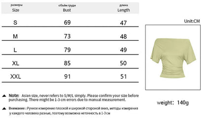 Women's Off Shoulder Tops Summer New Fashion Slim Solid Short Sleeve Cropped Femme Party Sexy Street Casual Basics Pullover Tees