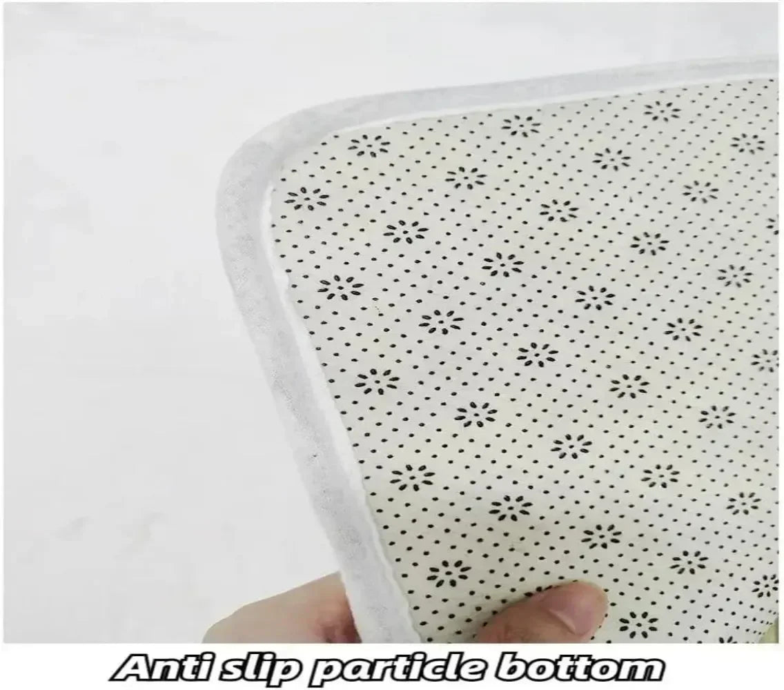 VIKAMA Cartoon Star Rug, Street Art Star-Eyed Character Plush Floor Mat, Bedroom and Living Room Rug, Home Decor