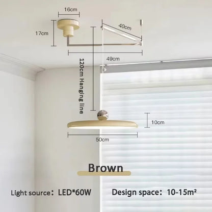 Nordic Cream Iron Swing Arm Lamp Adjustable Rotatable Pendant Wall Light for Bedside Living Room Desk Led Lights