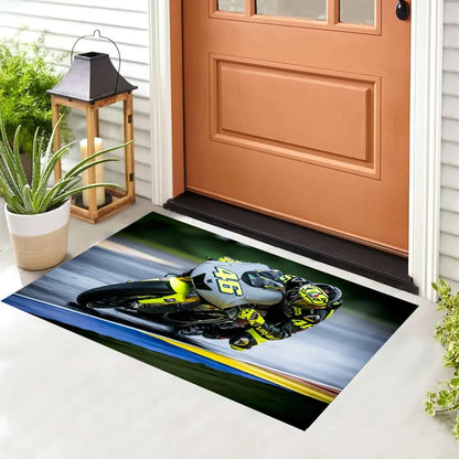 Motorcycle Carpet Garage Mat Racing Cool Moto Display Motorcycle Display Mat Hallway Anti-slip Home Decoration Rug Customized