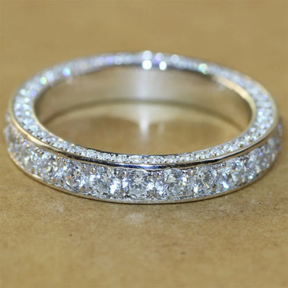 Wholesale Eternity Band Promise ring 925 Sterling silver Diamond cz Engagement Wedding Rings for women Men Finger Party Jewelry