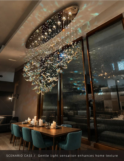 Crystal Chandelier Pendants Butterfly Chandelier Over the Table  Hanging Lights for Kitchen Island Living Room Pendent Lamp