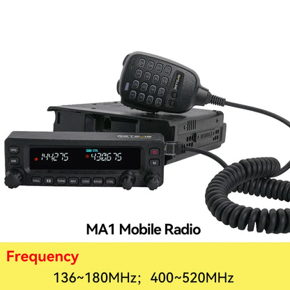 Retevis MA1 Car Radio with Screen 50W VHF UHF Dual Band Ham Radio AM FM Mobile Radio Station Transceiver Multi-band Reception