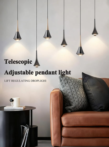 MARPOU Pendant Light 6W 3 Color Lights Adjustable Height LED Chandelier Modern Italian Design Simple Bedside Hanging Line Light