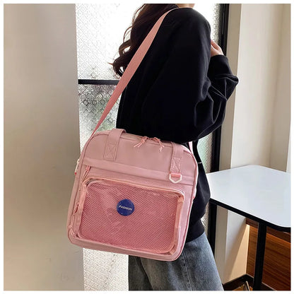 Japanese Style Kawaii Itabag For Dolls Large Handbags New Nylon School Bags For Teenage Girls Tote Shoulder Bag JK Crossbody Bag