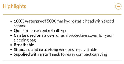 Sngpak Bivvy Bag Waterproof Sleeping Bag Outer Shell, Lightweight Tyvek Bivy Sack, OEM Alternative-Same Quality As The Original