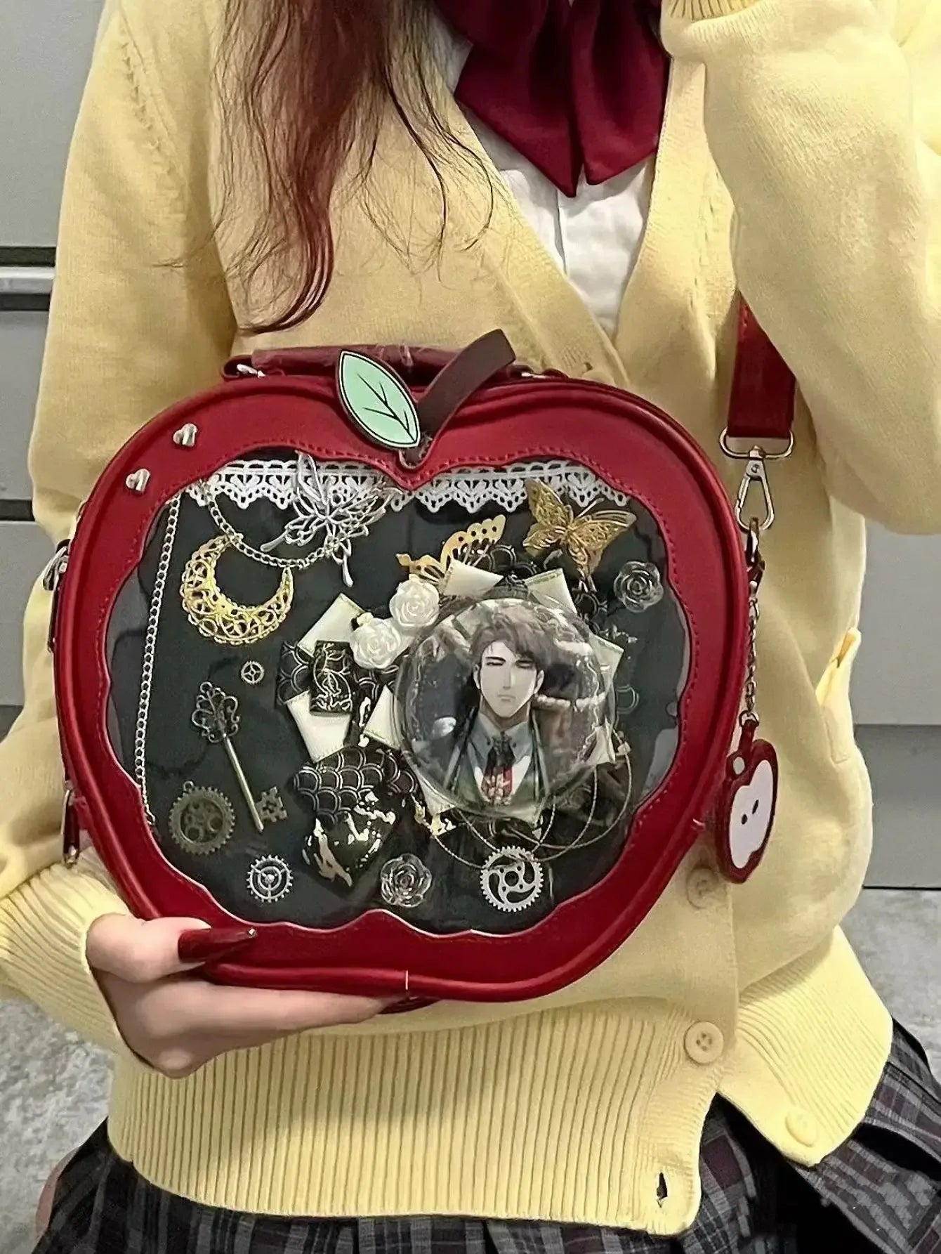 Kawaii Ita Backpack Creative Apple Women's Ita Bag Original Cute Five Pointed Star Street Fashion Harajuku Girl Crossbody Bags
