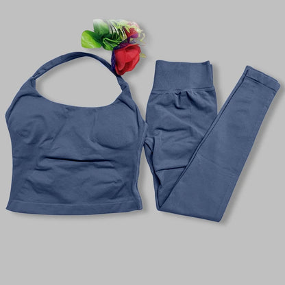 two pieces yoga outfits DF impact gym clothing fitness pants set DFNNYE woman Halter Top sports leggings Gym workout sets