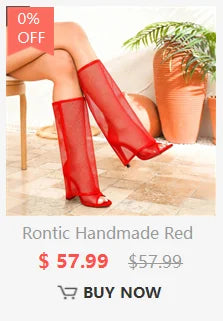 Rontic Women Red Black Color Block Peep Toe Ankle Booties, Lace Up Stiletto Heel Cutout Patchwork Fashion Open Toe Party Shoes