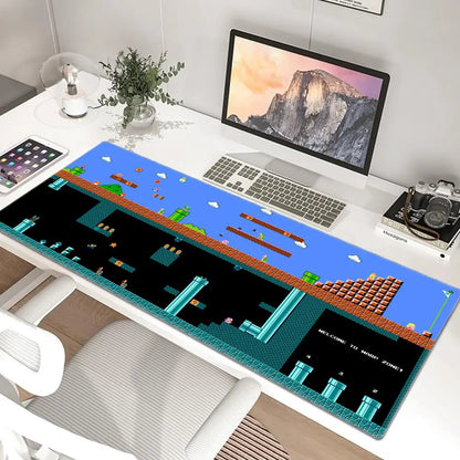 Hot Games S-uper M-Marioes Mouse Pad Large Anti-Slip Rubber Gaming Durable Desk Pad Thick Seam Edge Suitable for Office Gaming