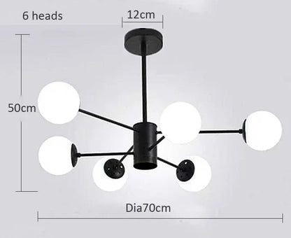Modern Lustrous Glass Chandelier Ceiling Light Elegant Indoor Lighting for Living Room Dining Room - Luxury Room Decoration