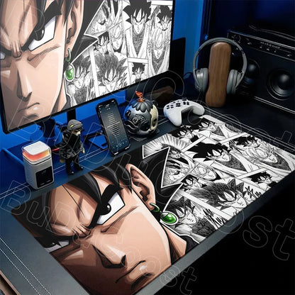 Rubber Anti-slip Mouse Pad Gamer Computer Washable Dragon Ball Desk Mat XXL HD Print Goku Keyboard With Stitch Edge For LOL CSGO