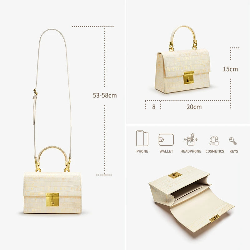 BAFELLI WOMEN'S BAG NEW FASHION LADY STYLE ELEGANT FEMALE HANDBAG K GOLD GENUINE LEATHER SHOULDER LUXURY BRAND PURSE 2026