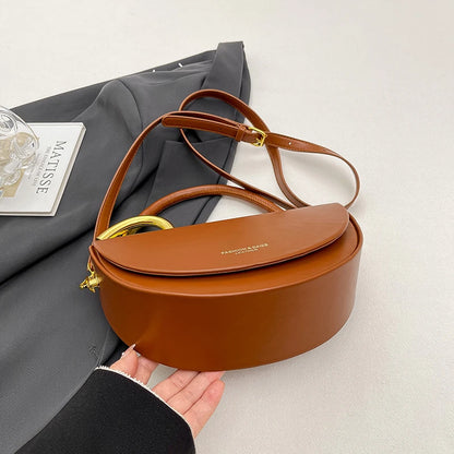 Small Crossbody Bags For Women Designer Semicircle Saddle Bag 8 Colors Pu Leather Handbag Luxury Brand Lady Shoulder Bags