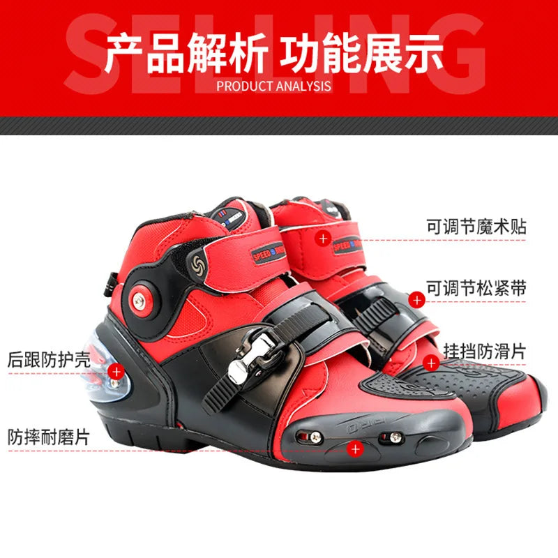 Riding Tribe Motorcycle Boots Motorcycle Riding Anti-fall Shoes Cycling Equipment Wear-resistant Men's Boots Multicolor Shoes