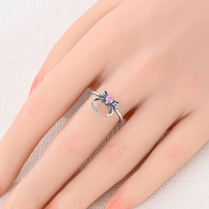 LAZA 925 Sterling Silver Colorful Rings Sparking Zirconium Bowknot Moon Sun Original Ring For Women Anniversary Wedding Gifts