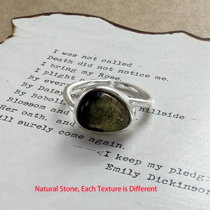 PANJBJ 925 Sterling Silver Golden Flower Rings For Women Drip Glaze Plant Irregular Adjustable Sweet Jewelry Gift Dropshipping
