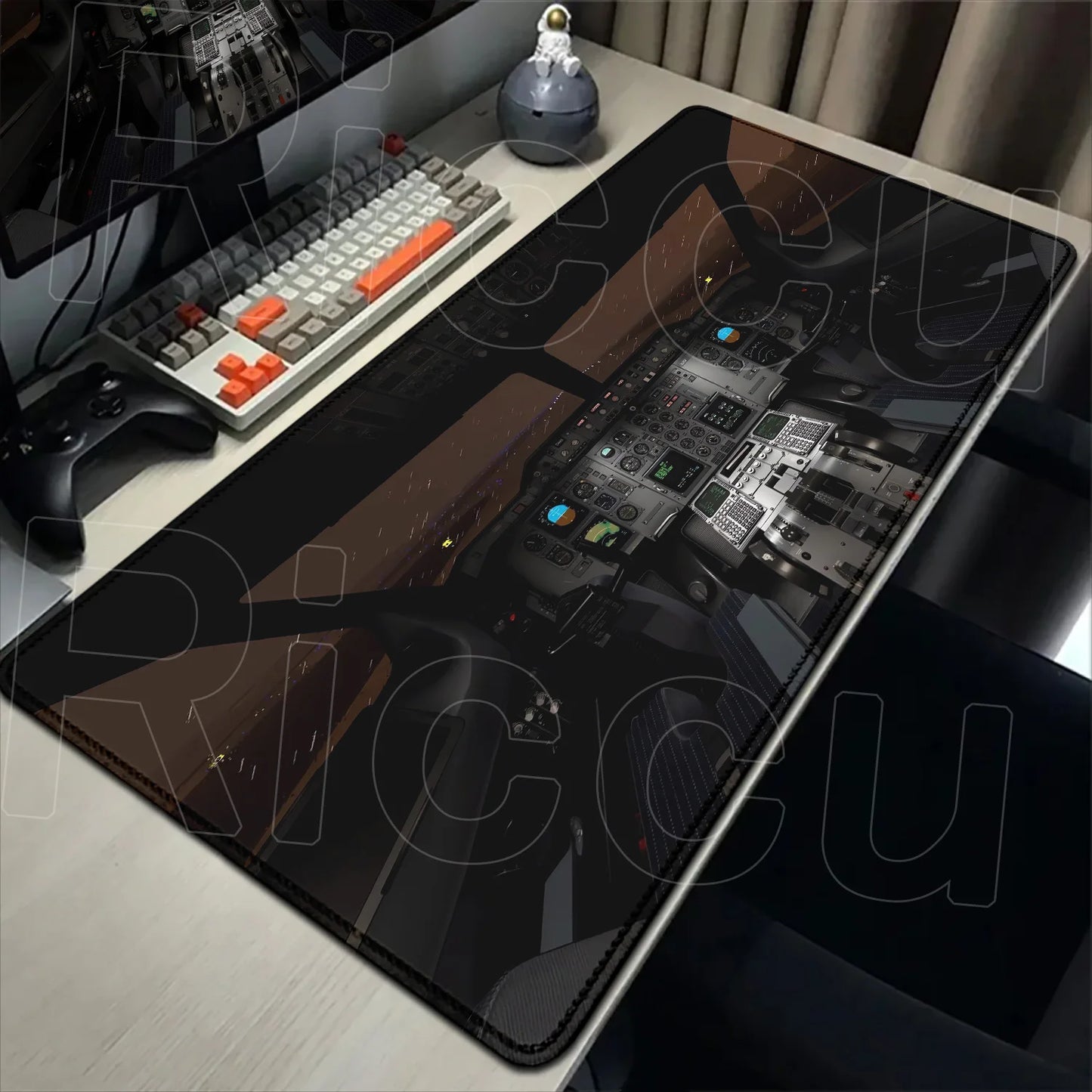 New Many Wallpaper Airplane Speedometer Mousepads Large 900x400mm Non-slip Mouse Pad Office Desk Mat Pc Gamer Table Mousepad XXL