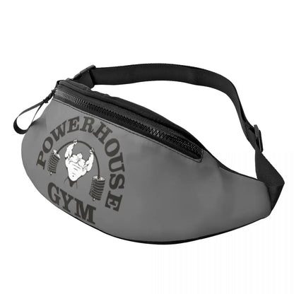 Powerhouse Gym Fanny Bag Custom Bodybuilders Fitness Crossbody Waist Pack Men Women Cycling Camping Phone Money Pouch