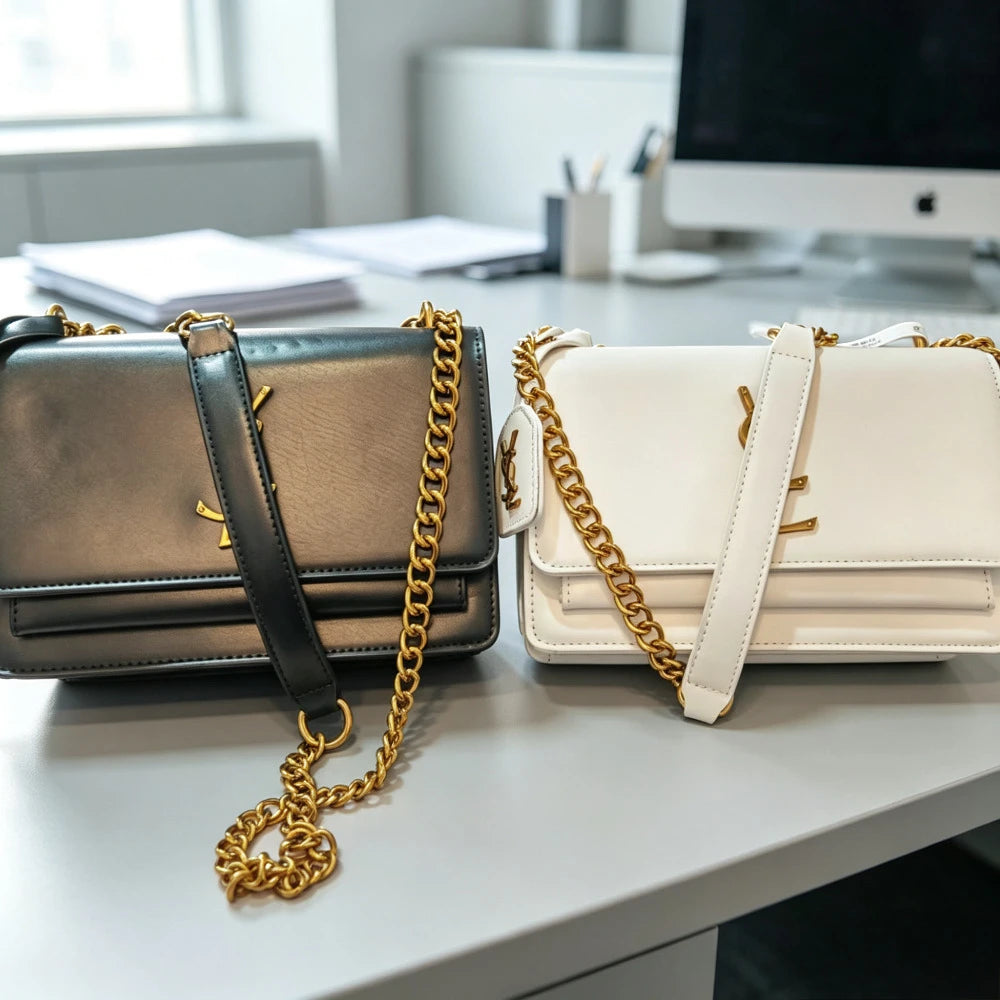 European high-end elegant leather women's handbag crossbody bag crossbody bag luxury designer classic popular multifunctional