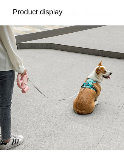 Pet Traction Device Multi Functional Dog Traction Rope Automatic Telescopic LED Lighting Dog Chain Walking Tool New DropShipping