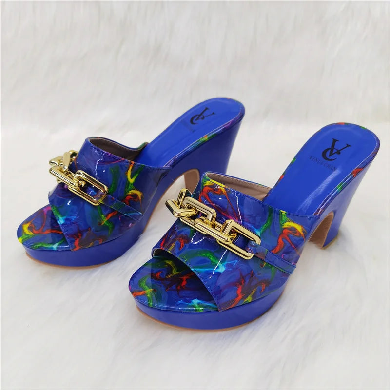 2023 Fashion Women Summer Autumn Skid-proof Square Toe Shoes  Heels Italian Woman Wedding for Party Shoes