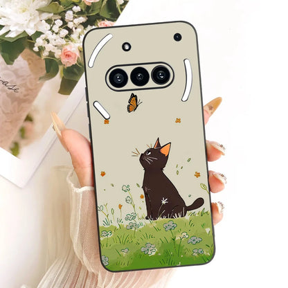 Casing For Nothing Phone (3a) A059 Cover For Nothing Phone 3a Case Silicone Cute Cat Fashion Butterfly Funny Painted