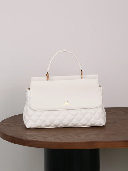 2026 Niche Design Fashion Luxury Ladies Handbag Commuter Large-Capacity Multi-Functional Double Bread Rhombic Embroidery Thread