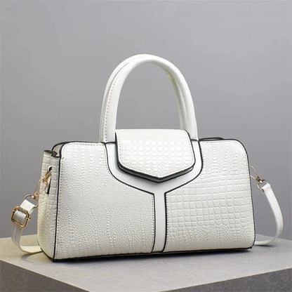 Fashionable Ladies Handbag Soft PU Leather Polyester Lining Zipper Closure Shoulder Bag Essential for Commuting Mothers Day Gift